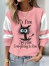 Knitted Casual Crew Neck Sweatshirt