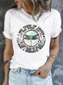 Cotton I See Trees Crew Neck Casual Dragonfly T-Shirt