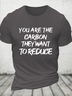 Cotton You Are The Carbon They Want To Reduce Loose Casual Text Letters Crew Neck T-Shirt