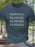 Men's Funny Geek In Binary Code Casual Loose Cotton T-Shirt