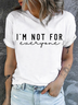 Funny Word Casual Crew Neck Cotton T-Shirt