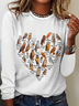 Love Owls Heart Casual Long Sleeve Shirt