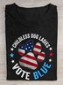 This Childless Dog Lady is Voting Blue Dog Lovers  Cotton T-shirt