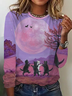 Halloween Casual Crew Neck T-Shirt