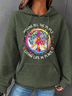 Hippie All The People Simple Loose Hoodie