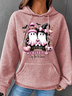 In October We Wear Pink Ghost Breast Cancer Awareness Simple Loose Hoodie