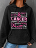 Breast Cancer Awareness Breast Cancer In October We Wear Pink Simple Loose Hoodie