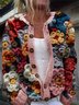 Vintage floral button knit cardigan