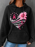 Breast Cancer Bundle In October We Wear Pink Simple Loose Hoodie