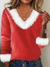 Furry Christmas Casual Long Sleeve Shirt