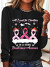 All I Want For Christmas Is A Cure Breast Cancer Casual Long Sleeve Shirt