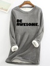 Excellent Casual Fluff Fleece Fabric Sweatshirt