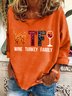 Wine Turkey Family Casual Sweatshirt